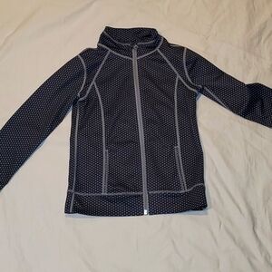 Zella Girl Gray and White Polka Dot Jacket